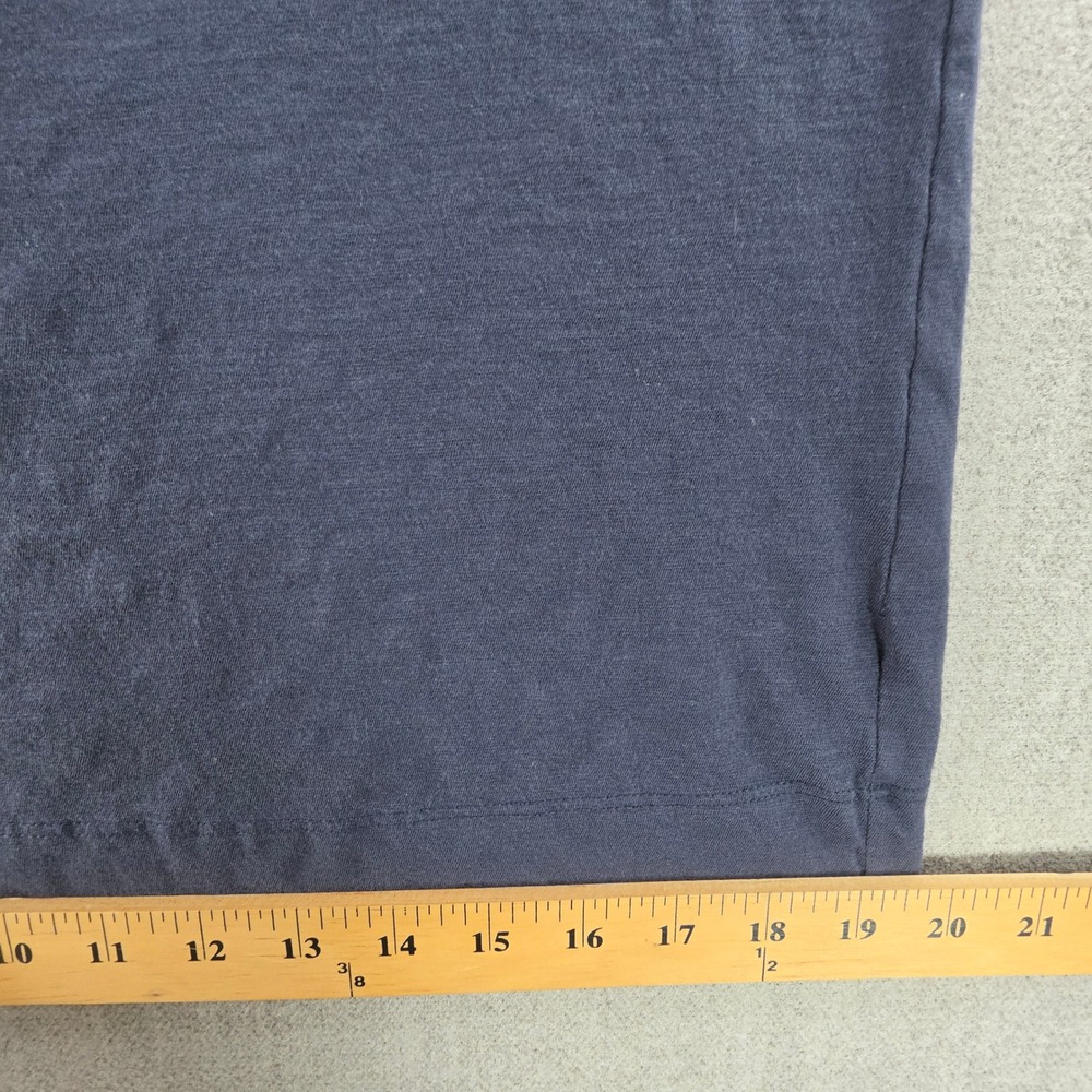 Theory‎ T-Shirt Women Large Blue Short Sleeve Linen Blend Crewneck Tee - Picture 5 of 15